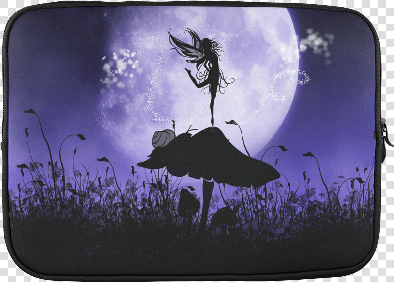 A Beautiful Fairy Dancing On A Mushroom Silhouette  HD Png DownloadTransparent PNG