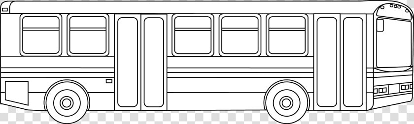 Public Transportation Bus Outline   City Bus Clipart Black And White  HD Png DownloadTransparent PNG