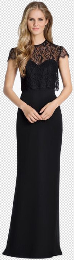 Hayley Paige Occasions   Vestido Para Festa Preto  HD Png DownloadTransparent PNG