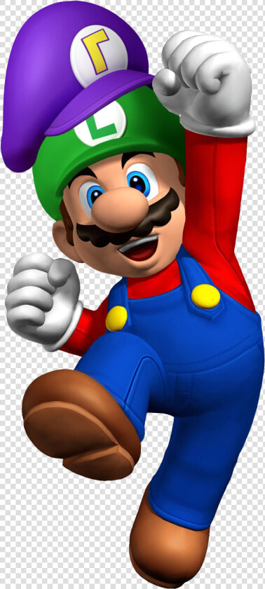 Waluigi’s Hat On Luigi’s Hat On Mario   Imagenes Png Mario Bros  Transparent PngTransparent PNG