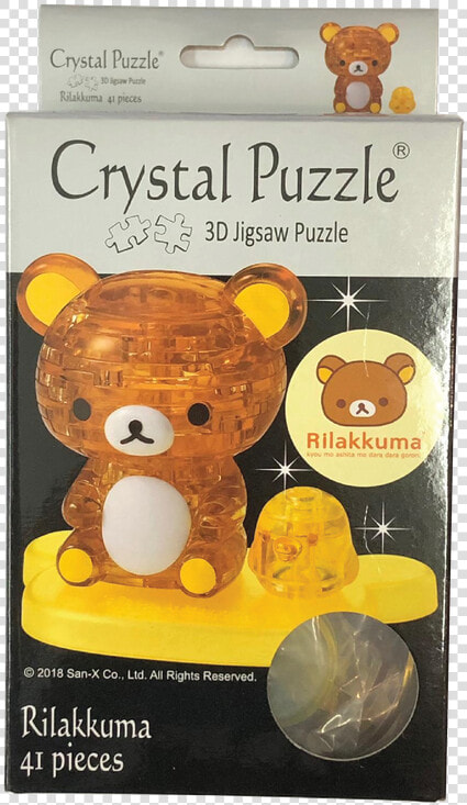 Puzzles 3d Puzzles 41 Piece Crystal Puzzle Rilakkuma   Teddy Bear  HD Png DownloadTransparent PNG