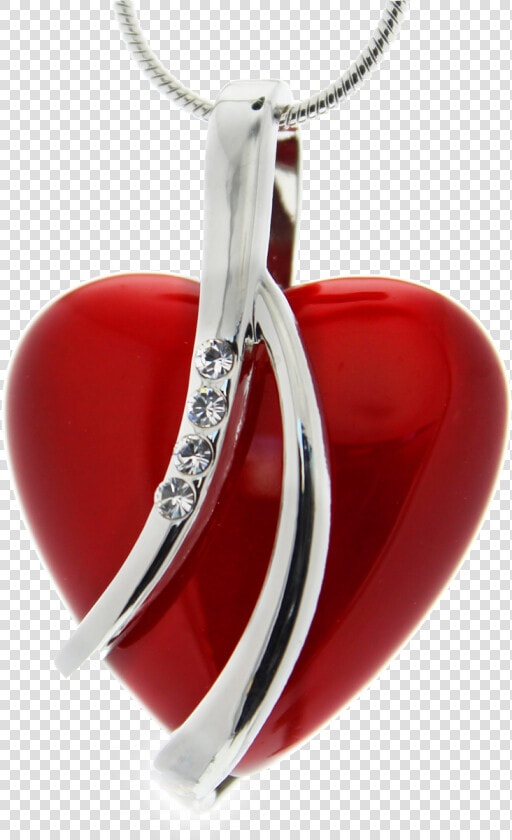 Colgante Corazón Rojo Con Cristales Swarovski   Swarovski Herz Anhänger Mit Kette  HD Png DownloadTransparent PNG