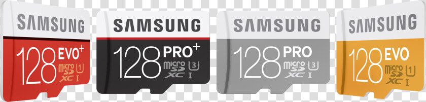 3  128gb Micro Sdxc All Line up   Micro Sd Samsung 128gb  HD Png DownloadTransparent PNG