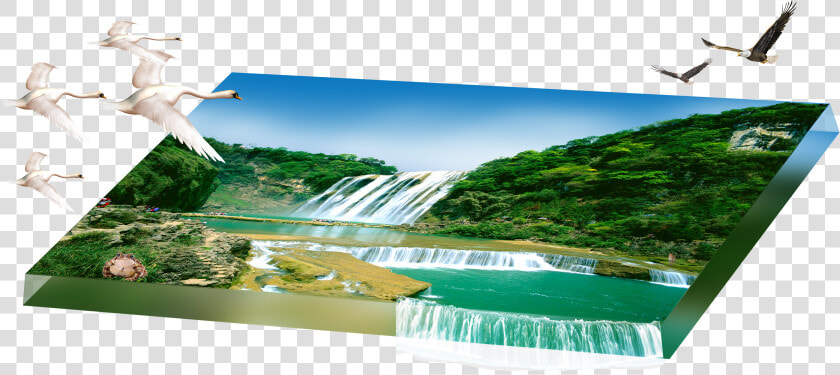 Pixels Display  Waterfall From The Mountain  Photo   Gull  HD Png DownloadTransparent PNG