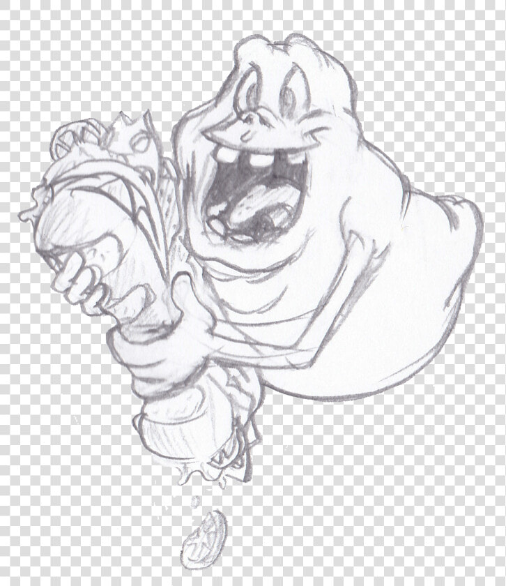 Slimer   Advertisements   Illustration   Slimer Black And White  HD Png DownloadTransparent PNG