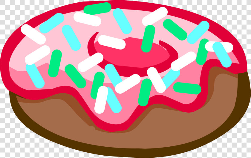 Jelly Donut Clipart   Donut Club Penguin Png  Transparent PngTransparent PNG