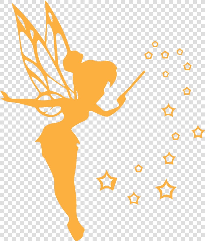 Временная Тату Волшебная Динь динь   Tinkerbell Black And White  HD Png DownloadTransparent PNG