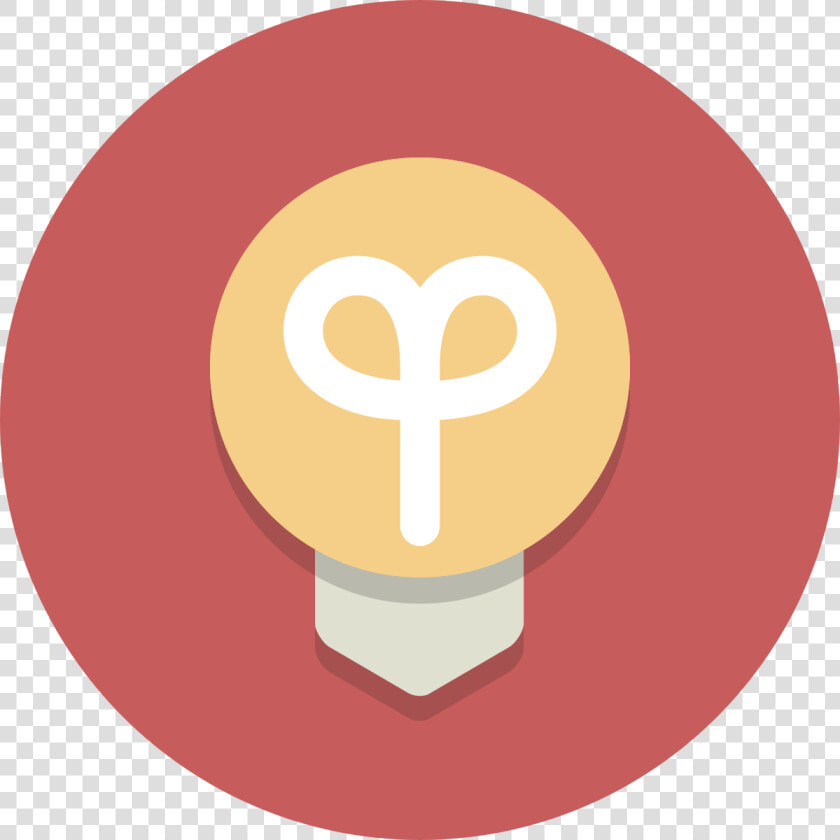 Circle Icons Lightbulb   Light Bulb Round Icon  HD Png DownloadTransparent PNG