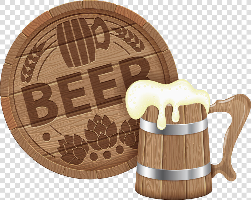 Vector Transparent Download Oktoberfest And Mug Png   Beer And Barrel Png  Png DownloadTransparent PNG