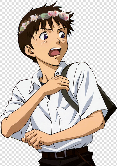 Shinji Ikari Flower Crown   Png Download   Transparent Png Shinji Ikari Png  Png DownloadTransparent PNG