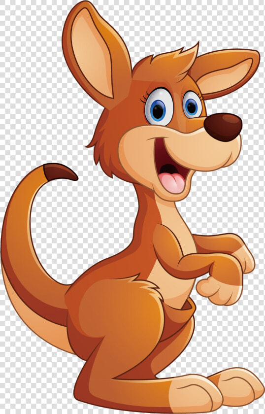 Clip Art Kangaroo Cartoon Images   Free Kangaroo Vector Png  Transparent PngTransparent PNG