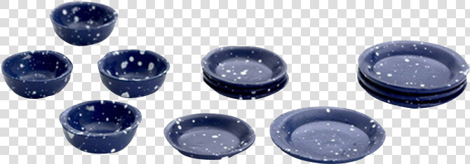 1 Inch Scale Blue Spatter Dollhouse Dish Set   Circle  HD Png DownloadTransparent PNG