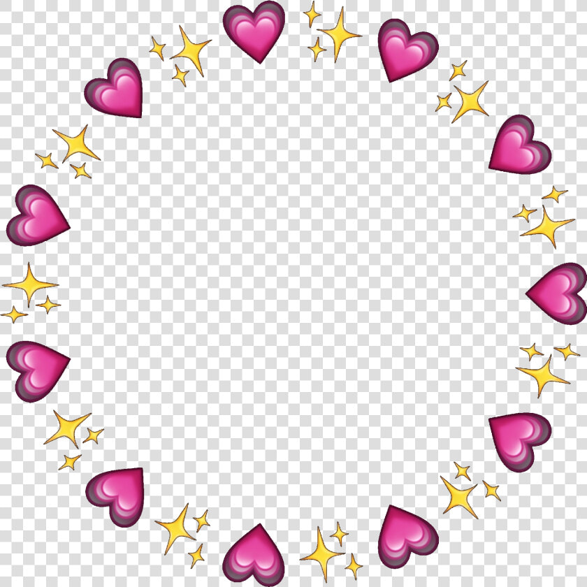 Circle Frame Circleframe Hearts Sparkles Emojis Icon  HD Png DownloadTransparent PNG