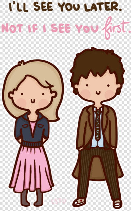 Doctor Who Cartoon Fanart Rose Tyler Ten Doctor Who   Not If I Save You First Fanart  HD Png DownloadTransparent PNG