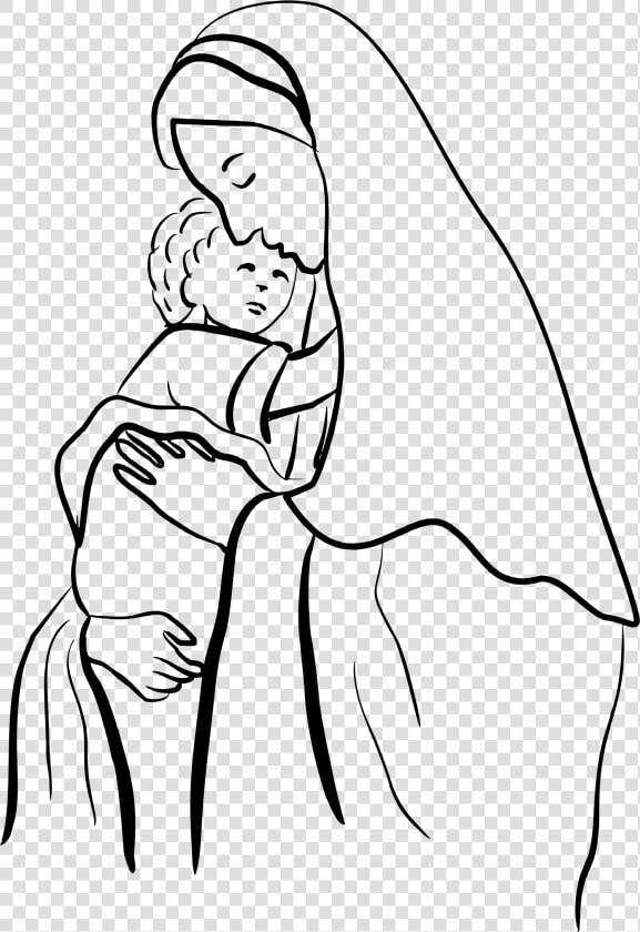 Big Image   Drawing Mary Mother Of Jesus  HD Png DownloadTransparent PNG