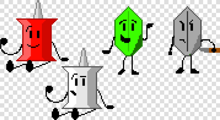 Bfdi Pin And Leafy  HD Png DownloadTransparent PNG