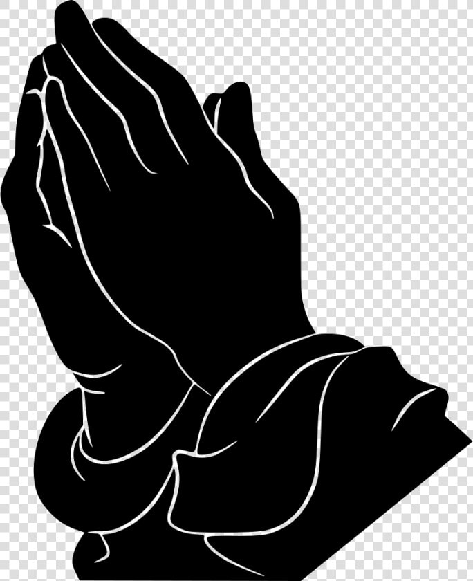 Praying Hands Prayer Religion Clip Art   Praying Hands Clipart Black And White  HD Png DownloadTransparent PNG