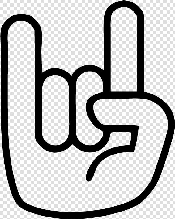 Hand V1 Artikelbild   Rock Fingers Png Black Lines  Transparent PngTransparent PNG