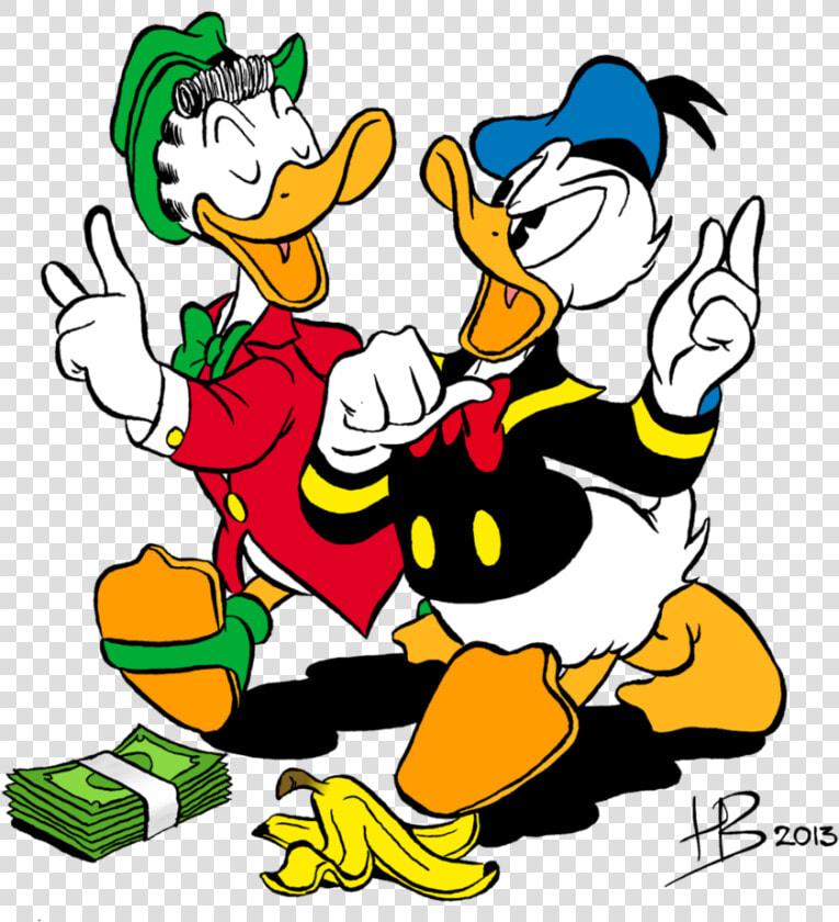 Donald Duck Png Image   Donald Duck And Gladstone Gander  Transparent PngTransparent PNG