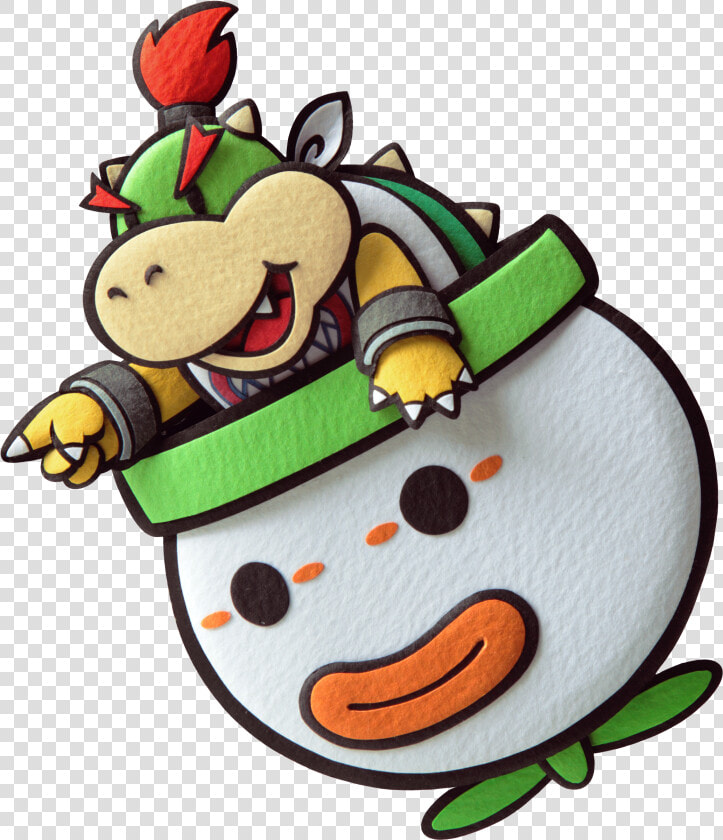 Mario And Luigi Paper Jam Paper Bowser Jr   Paper Bowser Jr  HD Png DownloadTransparent PNG