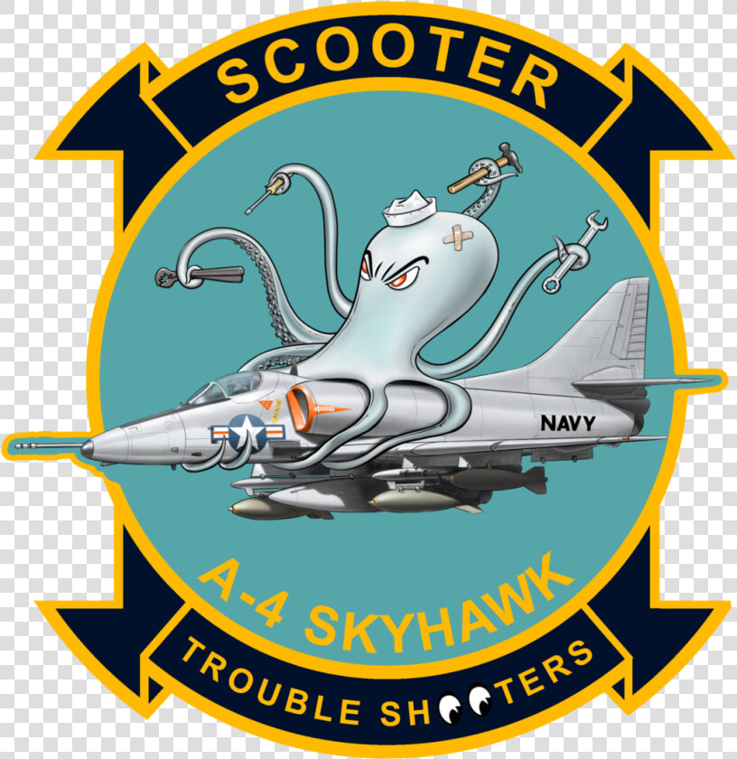 Us Navy A 4 Skyhawk Scooter Trouble Shooter   Fighter Aircraft  HD Png DownloadTransparent PNG