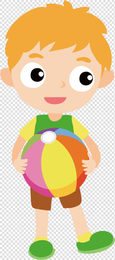 Vector Royalty Free Library Clip Art Holding The   Boy With Ball Clipart  HD Png DownloadTransparent PNG