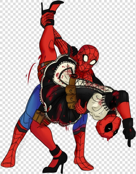 Deadpool Vector Free Stock Clipart Transparent Tumblr   Deadpool X Spider Man Kiss  HD Png DownloadTransparent PNG