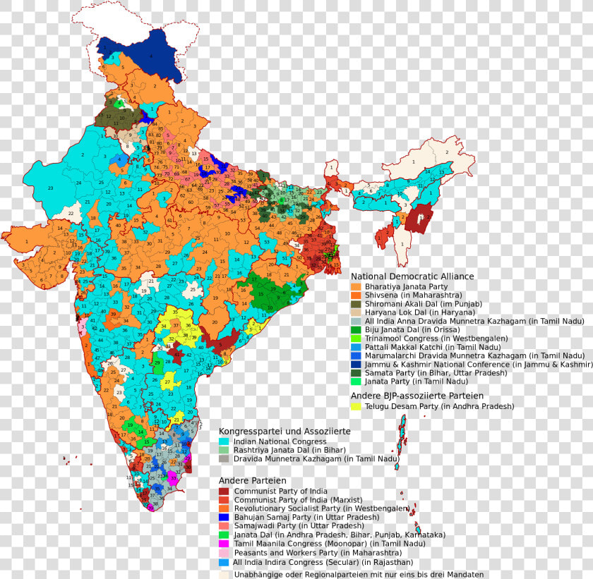 Pipavav In India Map   Png Download   India Election Results 2009  Transparent PngTransparent PNG