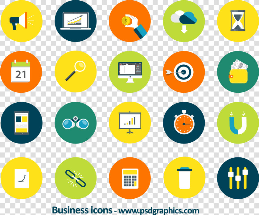 Clip Art Business Icons Vector   Transparent Background Business Icons  HD Png DownloadTransparent PNG