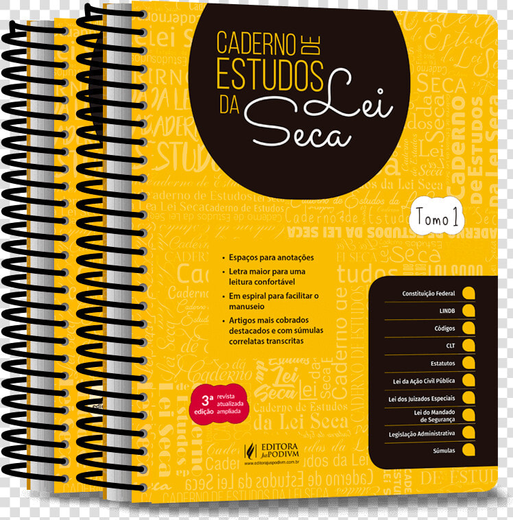 Caderno De Estudos Da Lei Seca   Caderno De Lei Seca  HD Png DownloadTransparent PNG