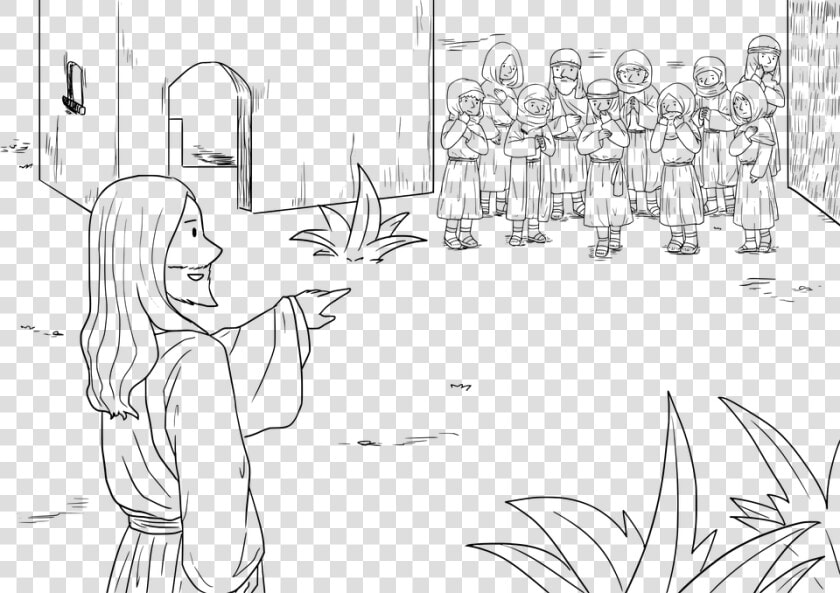 Ten Lepers Coloring Page  HD Png DownloadTransparent PNG