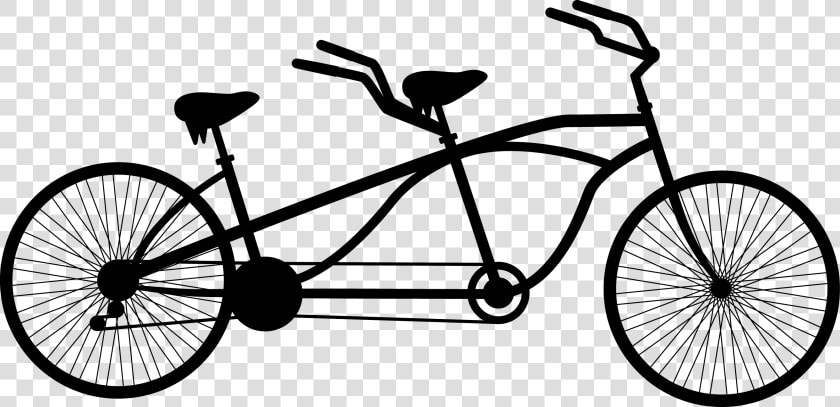 Tandem Bicycle Cycling Clip   Two Person Bike Vector  HD Png DownloadTransparent PNG