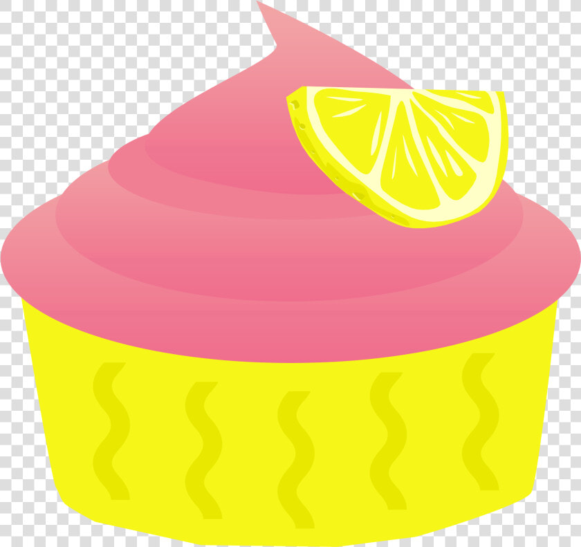 Free Cupcake Clipart   Pink And Yellow Cupcake Clipart  HD Png DownloadTransparent PNG