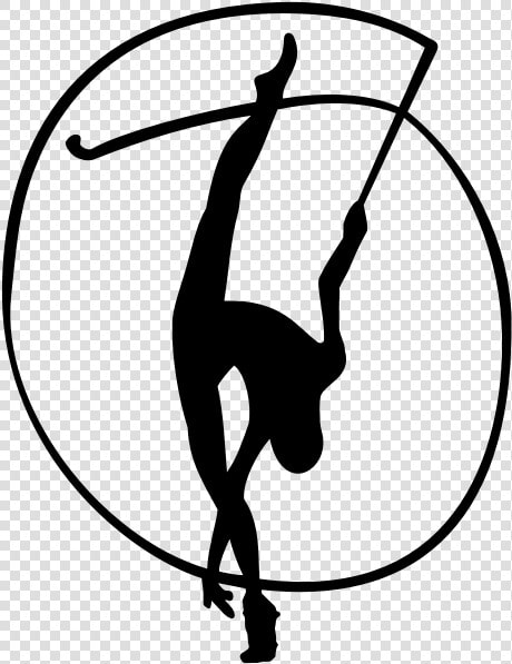 Rhythmic Gymnast With Ribbon Vector Image   Rhythmic Gymnastics Clip Art  HD Png DownloadTransparent PNG