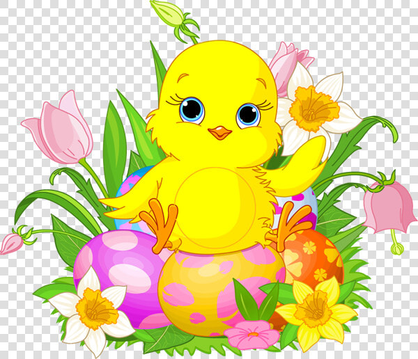 Chick Celebrating Easter   Free Clip Art Easter  HD Png DownloadTransparent PNG