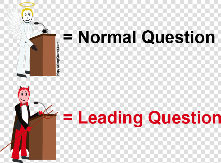 Normal Question And Leading Question Angel Devil   Leading Questions Definition  HD Png DownloadTransparent PNG