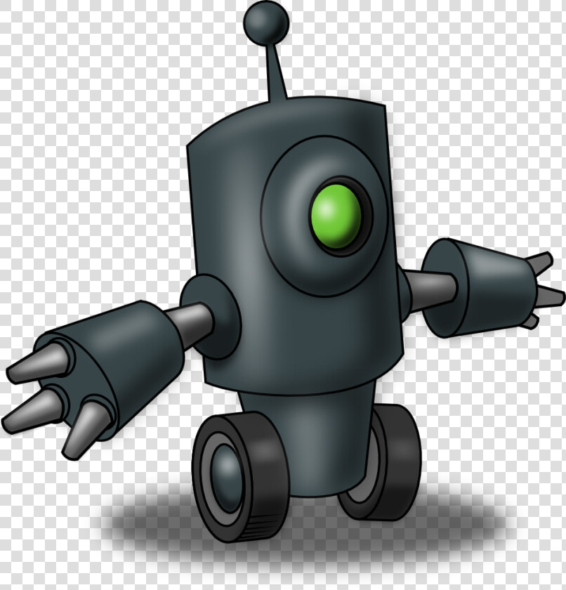 Robot Clipart Cliparts And Others Art Inspiration   One Eyed Robot  HD Png DownloadTransparent PNG