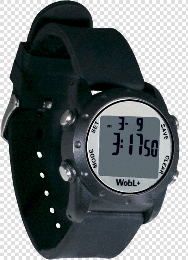 Black Waterproof Wobl Vibrating Alarm Watch With 9   Watch  HD Png DownloadTransparent PNG