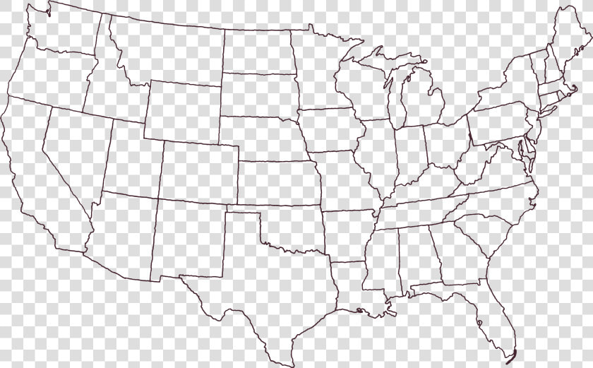 United States Map With Florida Highlighted  HD Png DownloadTransparent PNG