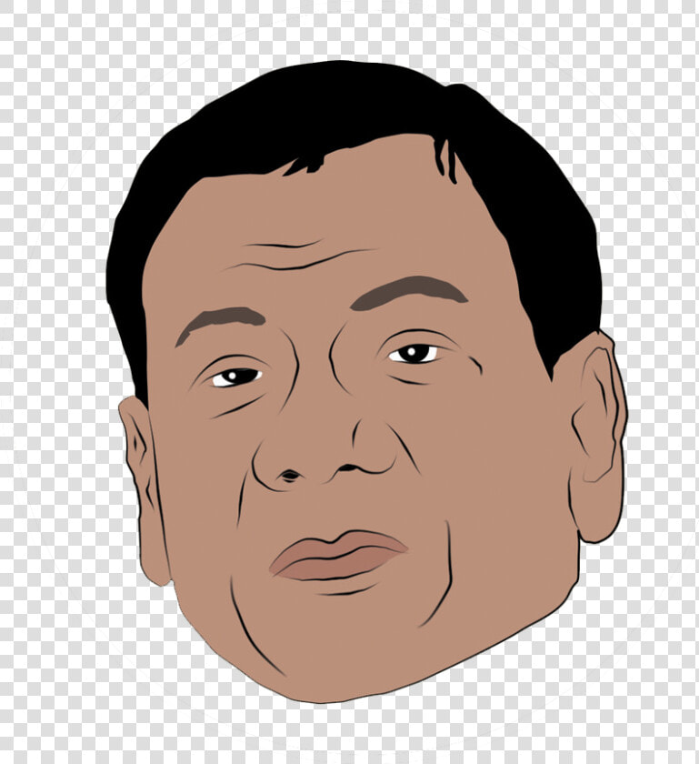 Head Philippines Cheek Duterte Face Rodrigo Cartoon  HD Png DownloadTransparent PNG