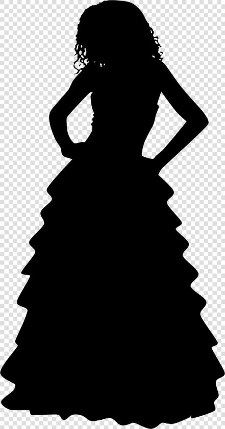 Formal Gown Woman Silhouette Icons Png   Silhouette Of Women In Gowns  Transparent PngTransparent PNG