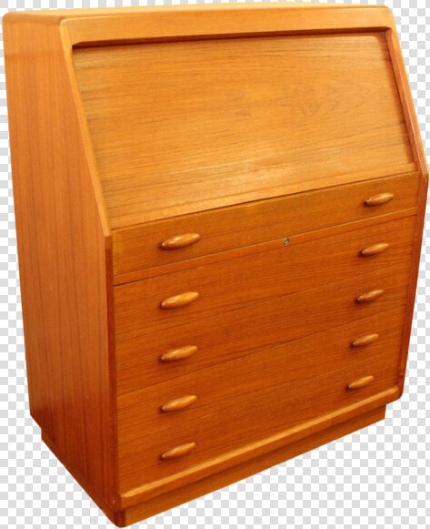 Dyrlund Danish Teak Rolltop Desk   Chest Of Drawers  HD Png DownloadTransparent PNG