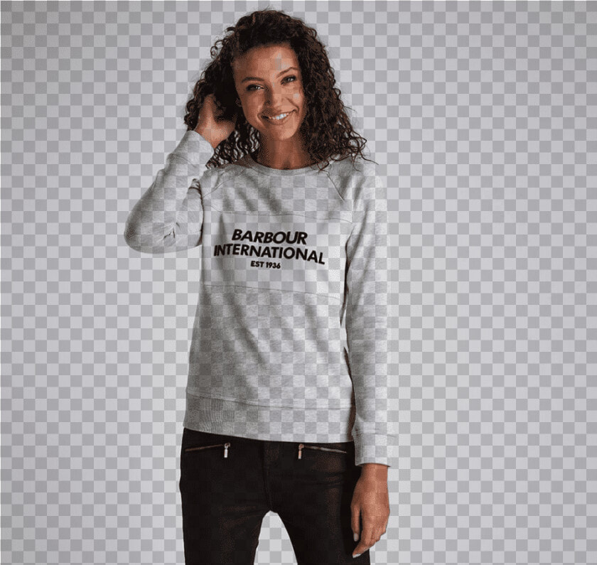 Womens Grey Barbour International Jumper  HD Png DownloadTransparent PNG