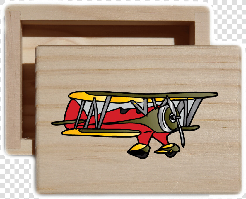 Vintage Plane Natural Wood Keepsake Collectible Box   Plywood  HD Png DownloadTransparent PNG