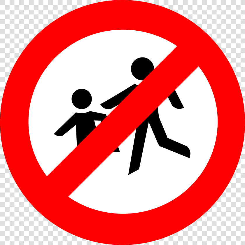 Zeichen No Children   No Walking Road Sign  HD Png DownloadTransparent PNG