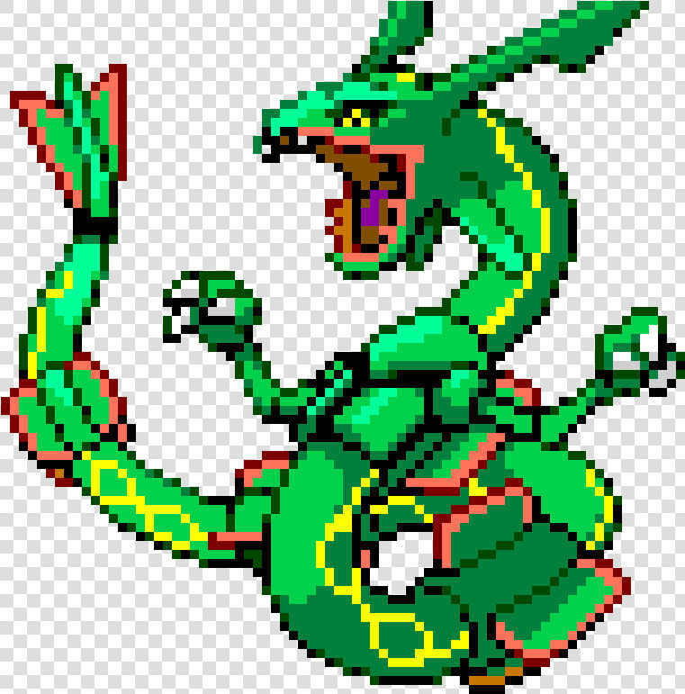 Pixel Art Pokemon Rayquaza  HD Png DownloadTransparent PNG