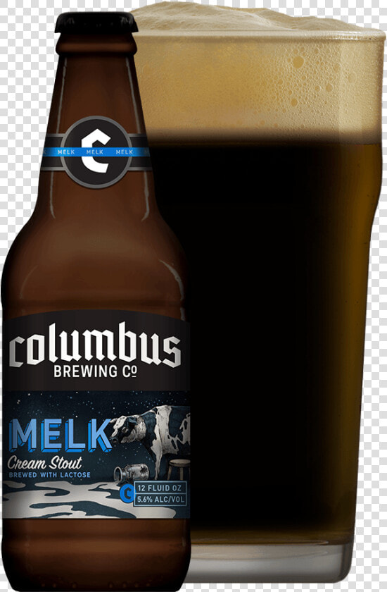 Cbc Melk Bottle And Glass   Columbus Brewing Melk  HD Png DownloadTransparent PNG