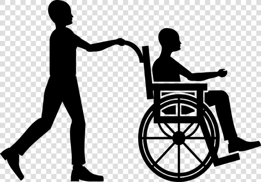 Standing human Behavior silhouette   Person In Wheelchair Clipart  HD Png DownloadTransparent PNG