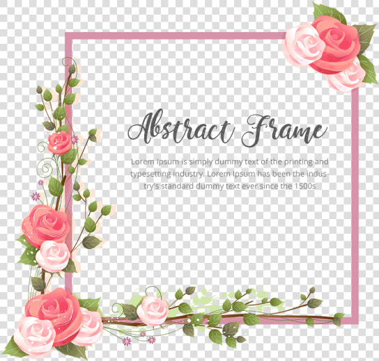 Clip Art Abstract Rose   Marcos Con Flores Png  Transparent PngTransparent PNG