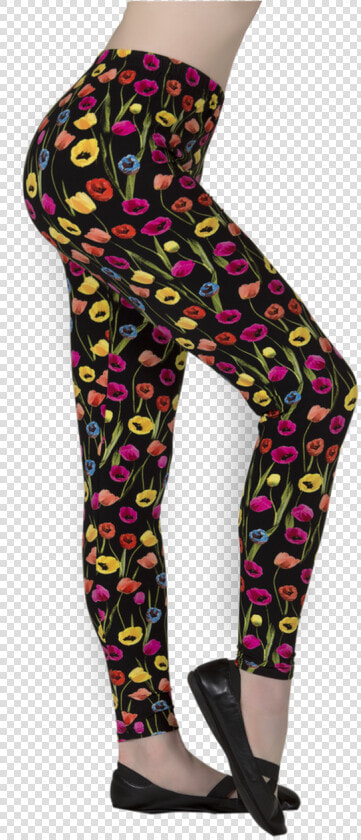 Imported fun Flowery Print Leggings comfort Elastic   Leggings  HD Png DownloadTransparent PNG